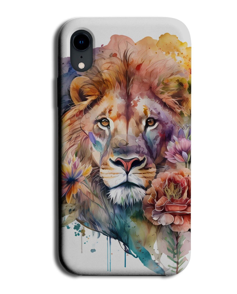 Colourful Lion Watercolour Phone Case Cover Water Colour Lions Head Face AP28