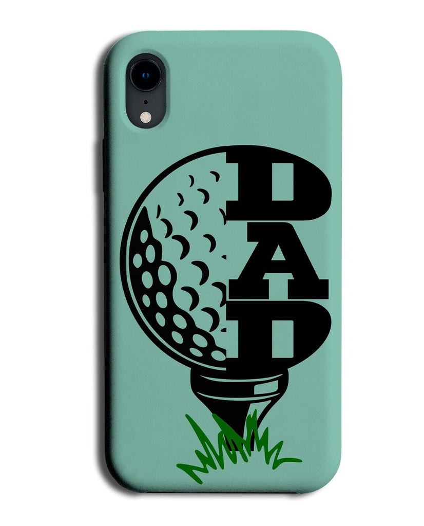Dad Golfball Phone Case Cover Dads Golf Ball Picture Mens Boys Blue Word AS21