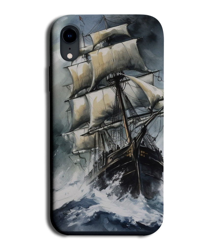 Pirates Ship In Storm Phone Case Cover Stormy Wave Waves Ocean Crashing AY76