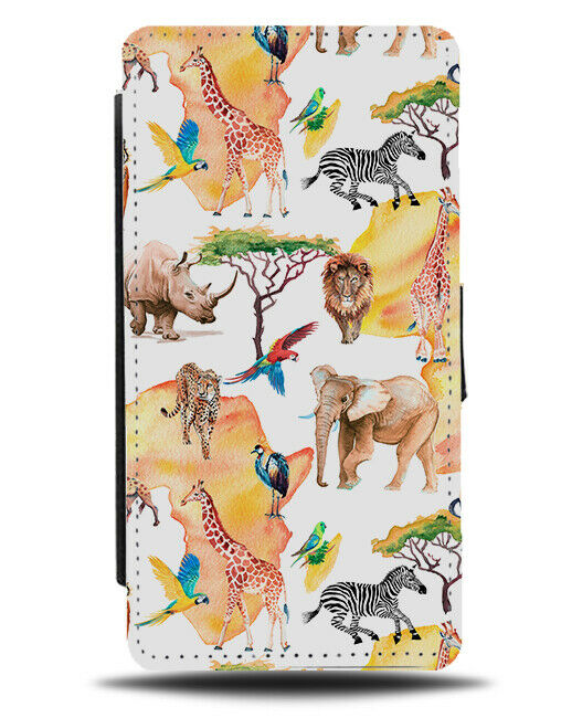Animals From Africa Flip Wallet Case South North West East African Wildlife H284