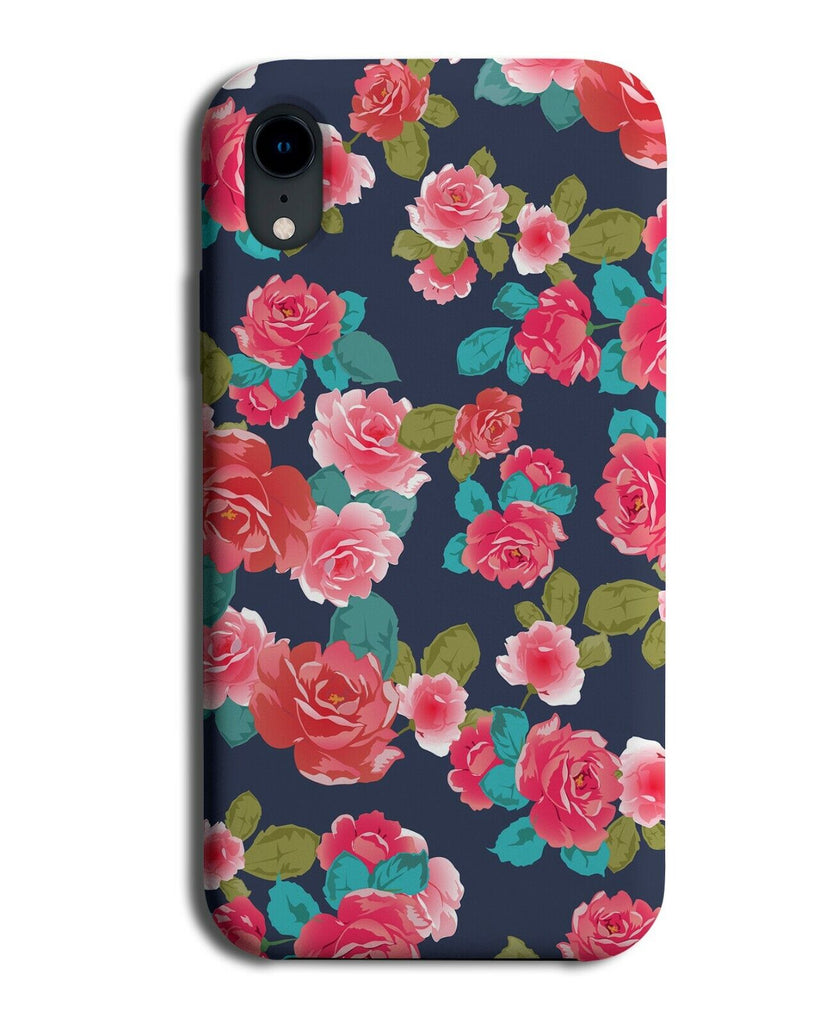 Red and Pink Roses Floral Pattern Phone Case Cover Wallpaper Rose Flower E582