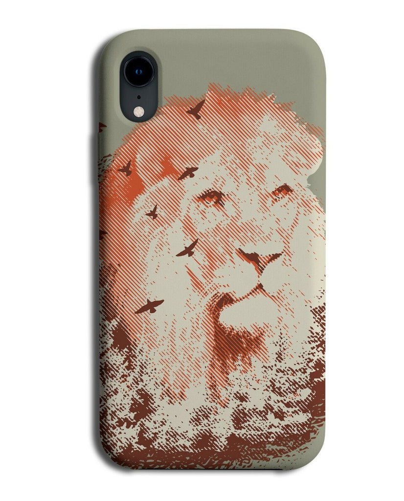 Artistic Lion Pop Art Work Picture Phone Case Cover Lions Vintage Painting J693