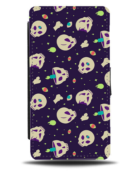 Mythical Floating Skull Candle Heads Print Flip Wallet Case Halloween N535