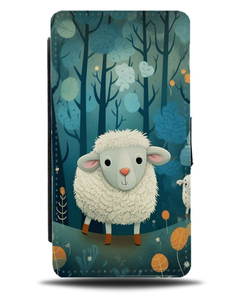Abstract Sheep Artwork Flip Wallet Case Art Sheeps Lamb Lambs Farm Animal CN64