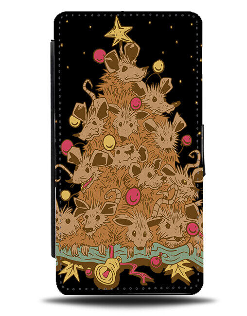 Christmas Possum Tree Flip Wallet Case Possums Animal Tower Trees Rat n772