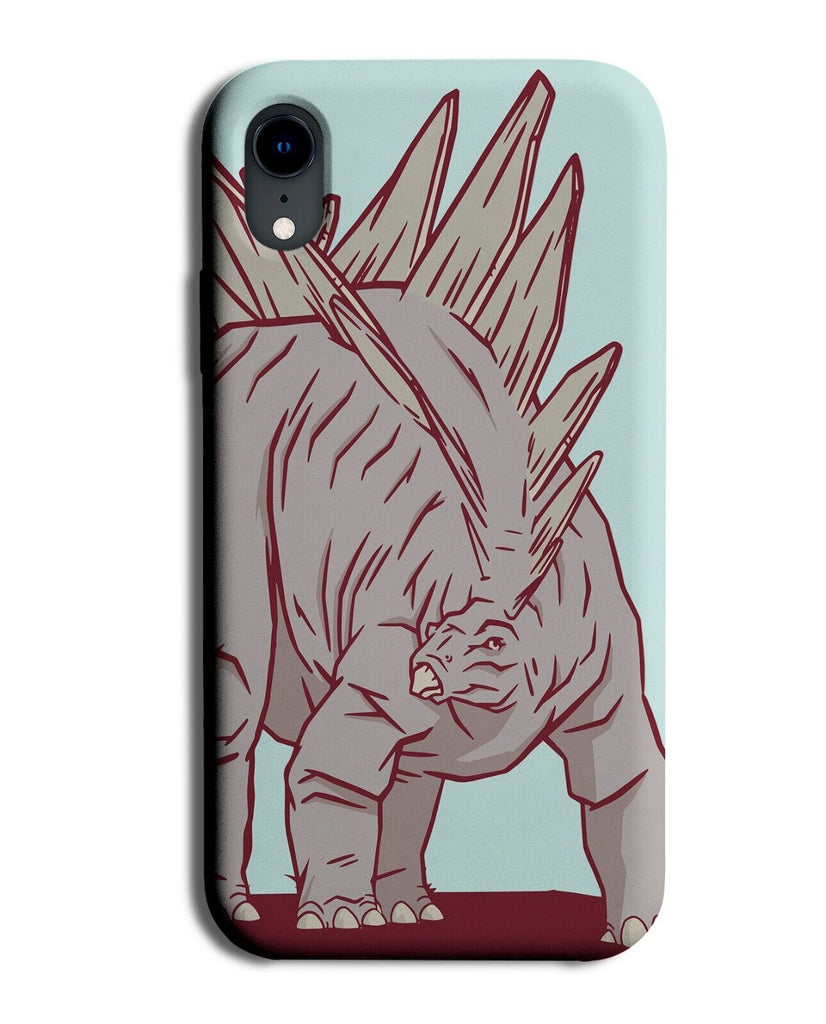 Grey Stegosaurus Phone Case Cover Dinosaur Dinosaurs Jurassic Children's P174