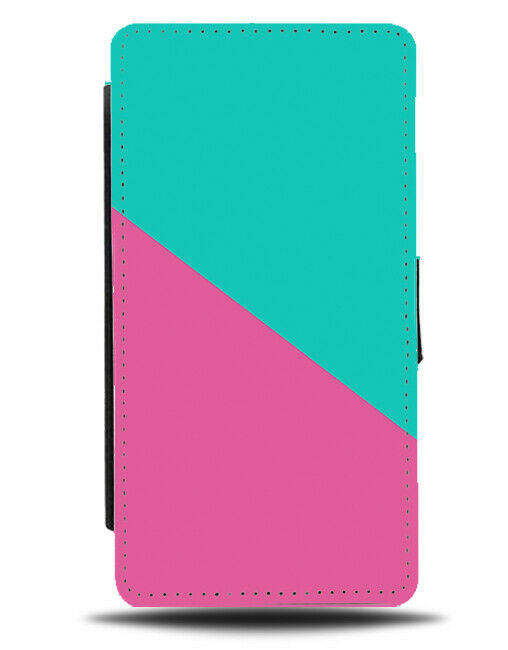 Turquoise Green & Hot Pink Flip Cover Wallet Phone Case Shades Shaded Dark i371