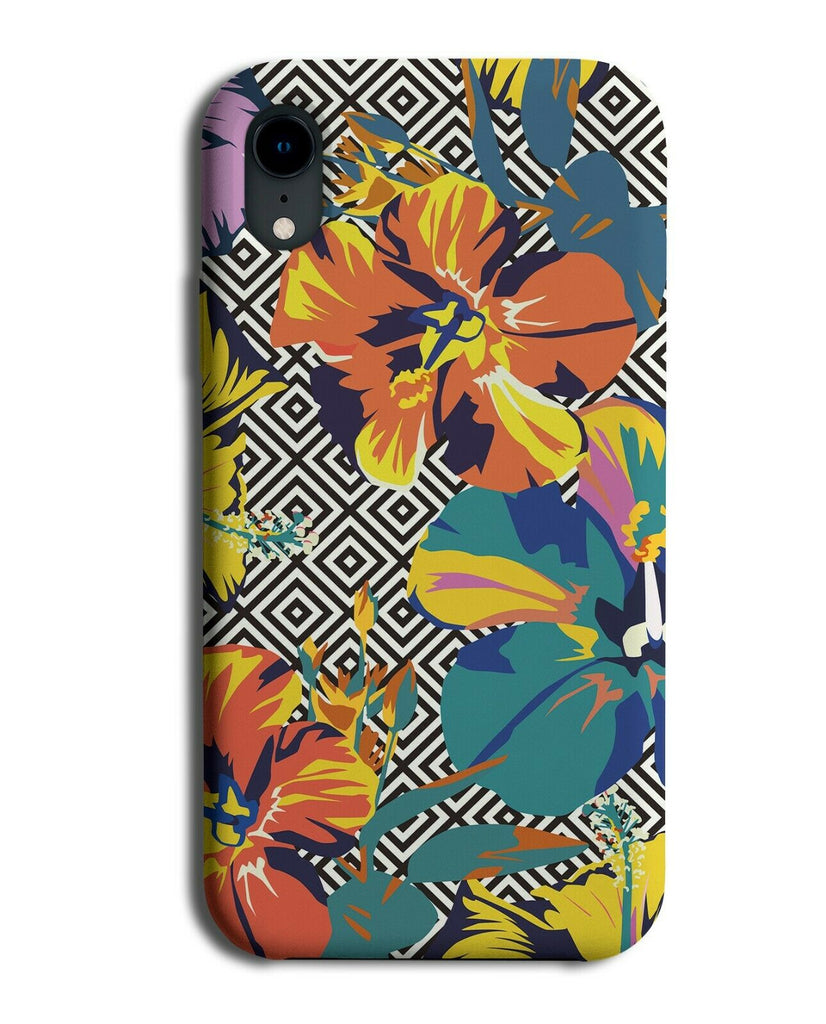 Retro Colourful Lilies Phone Case Cover Leaves Flower Petal Petals Flowers F696