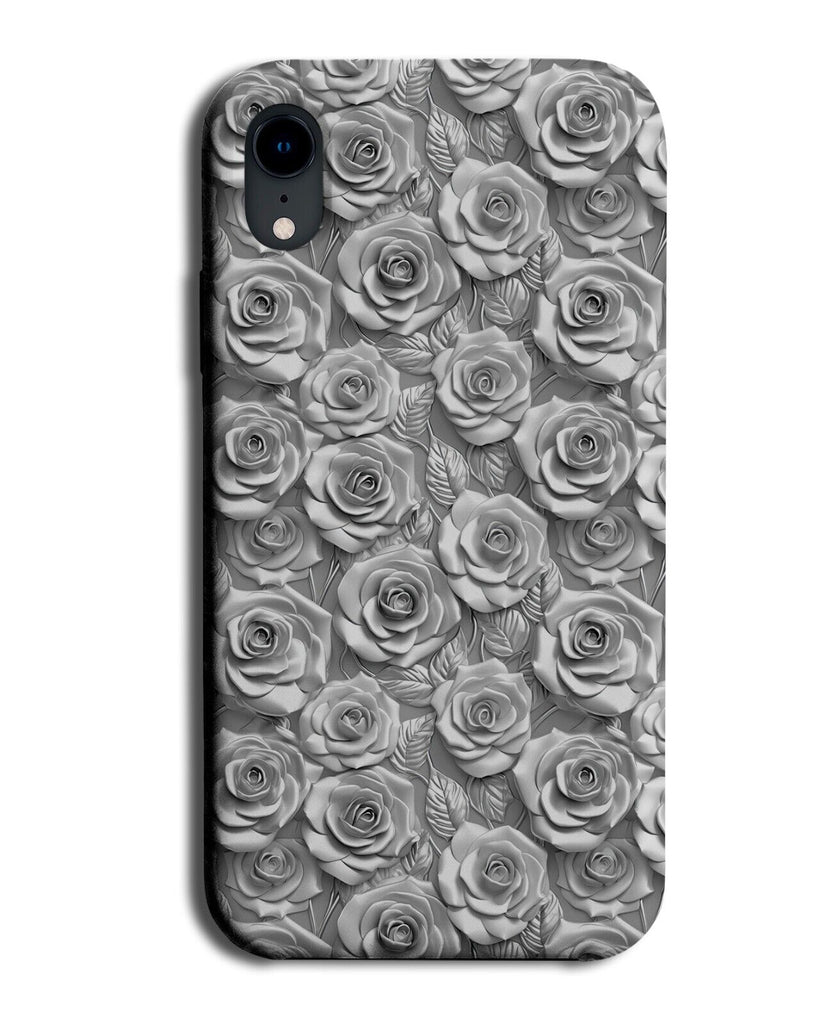 Silver Roses Phone Case Cover Rose Flowers Floral Flower Grey Gothic Grunge CX47