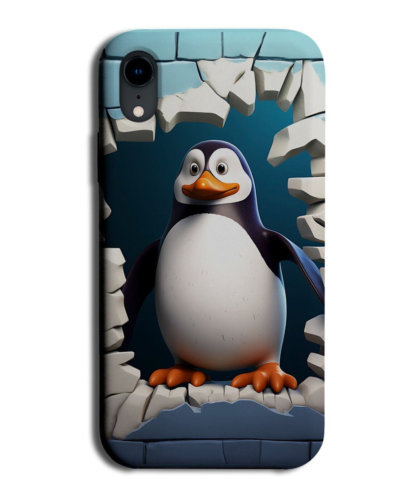 Funny Cartoon Penguin Breaking Free Design Phone Case Cover Novelty Fun CV68
