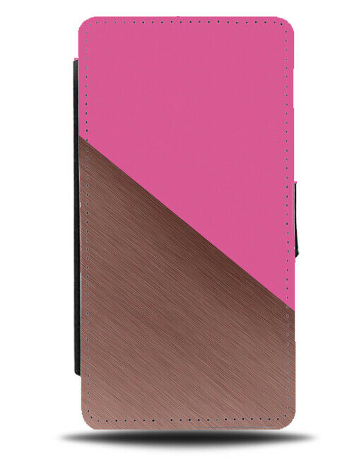 Hot Pink and Rose Gold Flip Cover Wallet Phone Case Dark Girls Gothic Goth i425