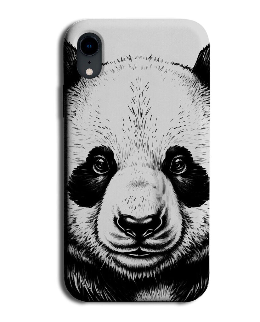 Vintage Giant Panda Bear Face Phone Case Cover Stylish Art Funny Novelty DH63