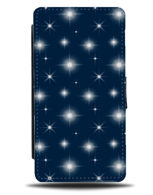 Stars Illustration Flip Wallet Case Star Twinkles Night Sky Space Kids K823
