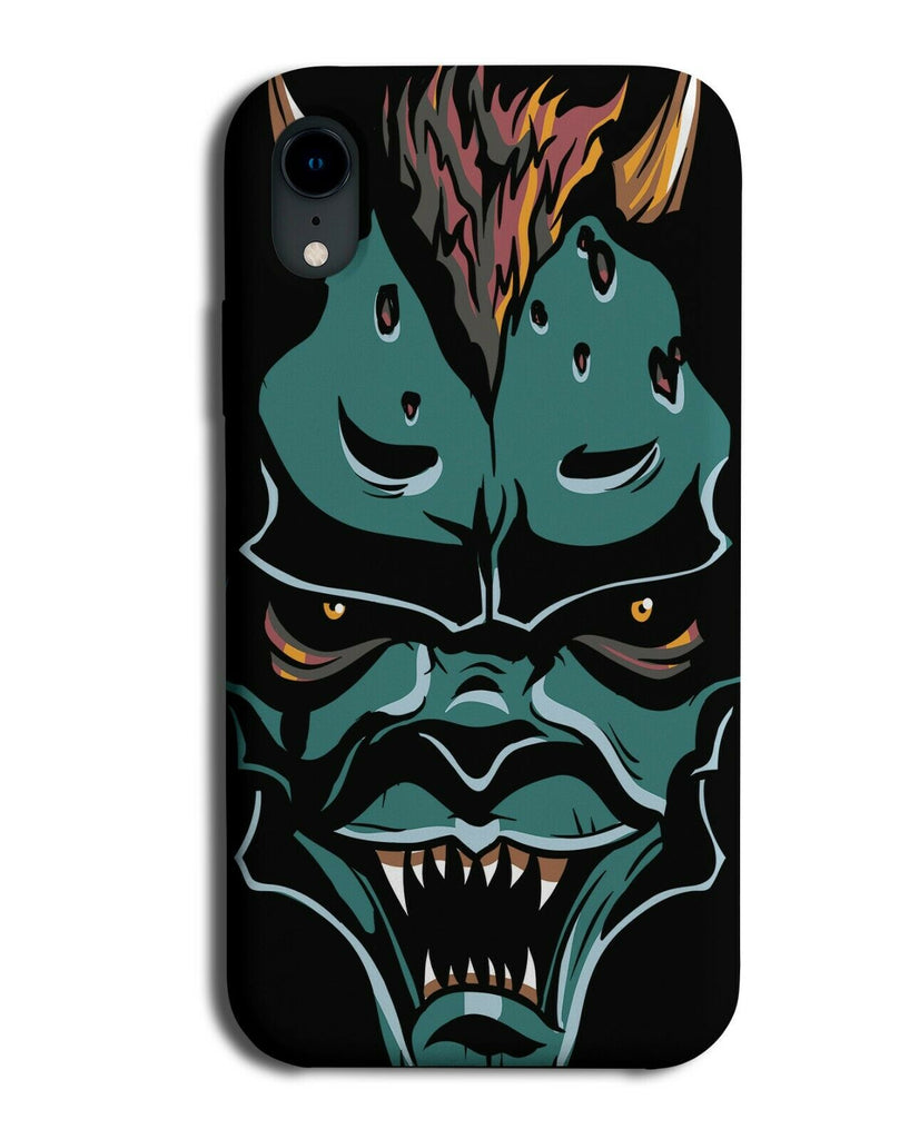 Skull Devil Monster Phone Case Cover Devils Skulls Turquoise Green Horns E266