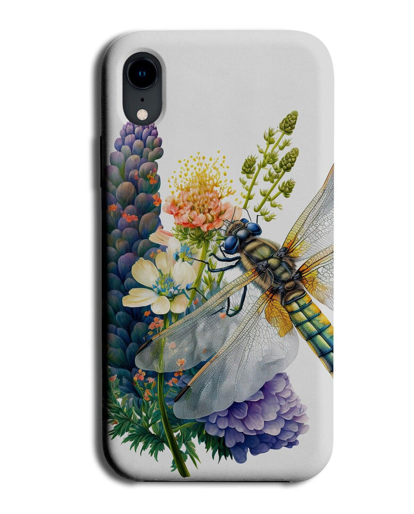 Watercolour Dragonfly On Flower Phone Case Cover Dragon Fly Wings Spring Q873C