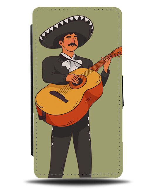 Singing Mariachi Band Member Flip Wallet Case Mexican Mexico Guitar Man J762