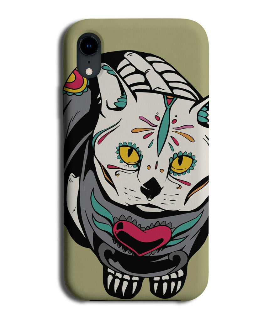 Sugar Skull Mexican Cat Phone Case Cover Cats Skulls Traditional Style J750