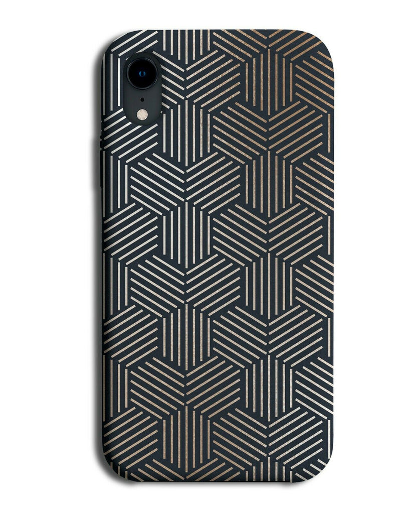 Black and Rose Gold Abstract Shapes Phone Case Cover Shaped Shape G095