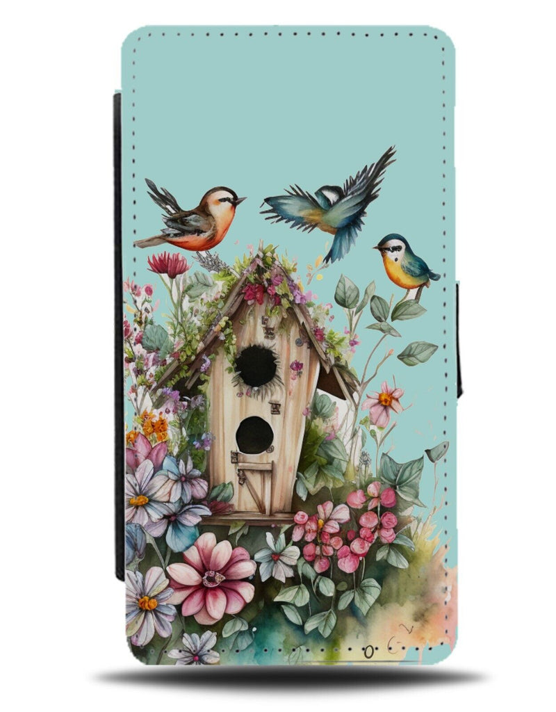 Birdbox Flip Wallet Case Birds Box Bird Bird-Box House Flowers Home Spring AE14