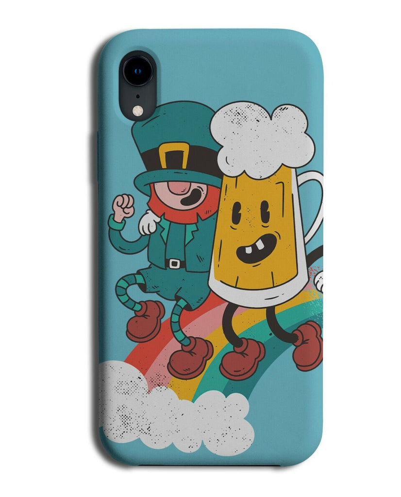 Beer and Leprechaun Friendship On The Rainbow Phone Case Cover Irish J597
