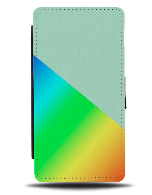 Mint Green and Multicoloured Flip Cover Wallet Phone Case Multicolour Kids i417