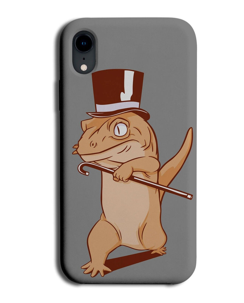 Fancy Posh Lizard In Top Hat Phone Case Cover Tophat Dancer Gentleman Black P942