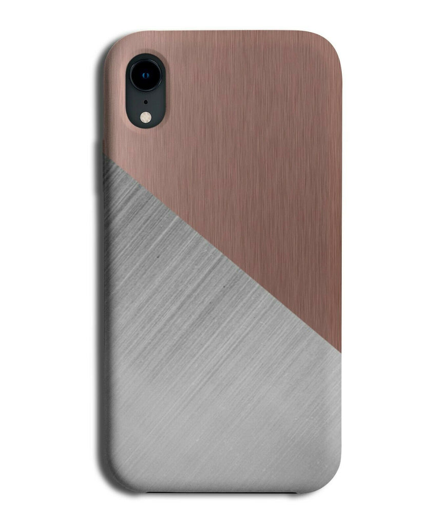 Rose Gold and Silver Phone Case Cover Design Diagonal Strip i382