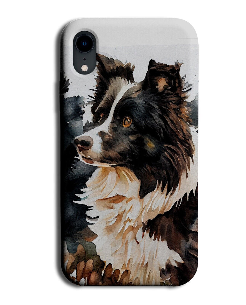Border Collie Oil Painting Phone Case Cover Water-Color Watercolour Dog BA89