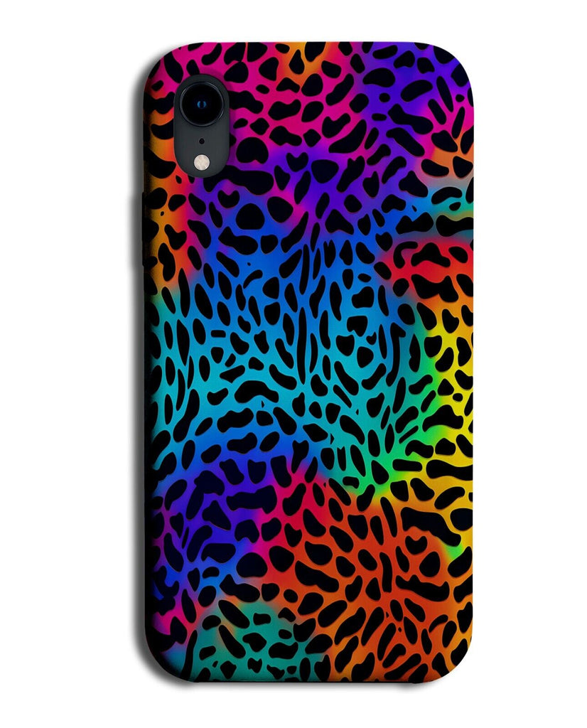 Rainbow Leopard Print Phone Case Cover Colourful Animal Skin Pattern Zoo DA85