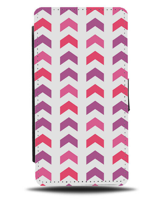 Girly Pink Purple Coloured Arrows Flip Wallet Case Arrow Patterning Girls G509