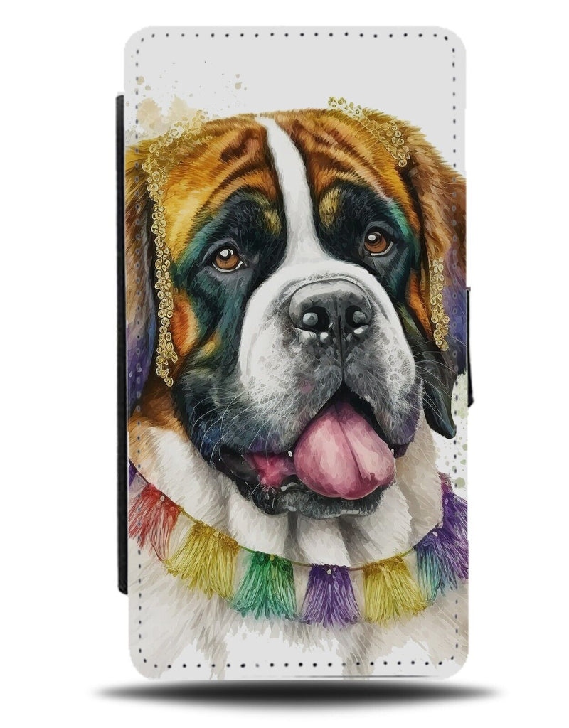 St Bernards Dog Flip Wallet Case Bernard Saint Dogs Breed Face Head Novelty DH67